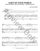 Part Of Your World piano sheet music cover